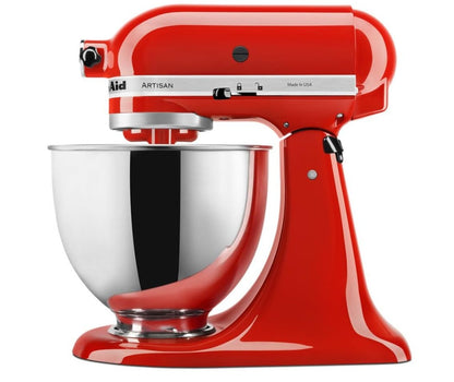 KitchenAid 4.8L Artisan Tilt-Head Stand Mixer – Hot Sauce Red for Baking & Dough