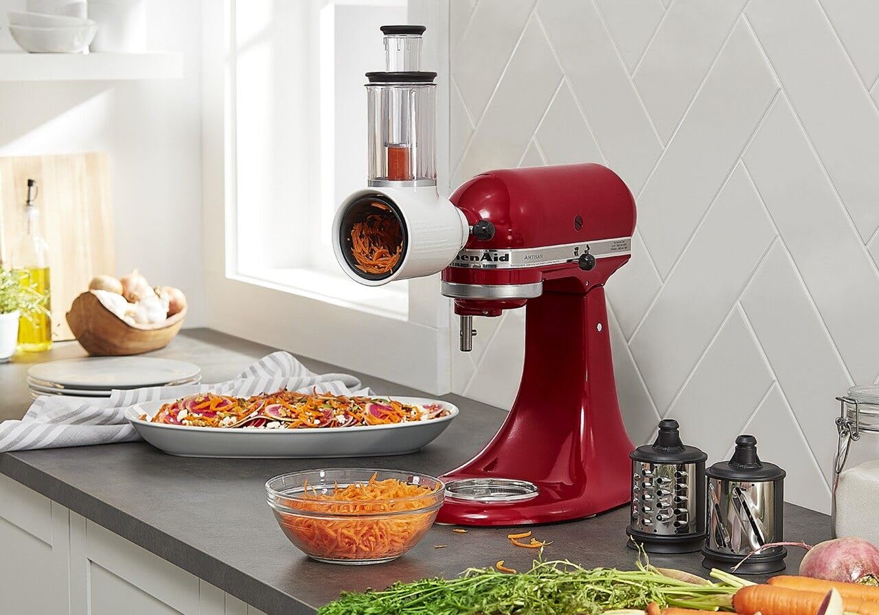 KitchenAid Fresh Prep Slicer/Shredder Attachment – Plastic, Fits All KitchenAid Stand Mixers
