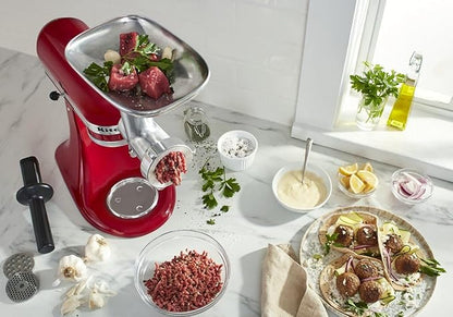 KitchenAid KSMMGA Metal Food Grinder Attachment – Meat Grinder & Sausage Stuffer for KitchenAid Stand Mixers