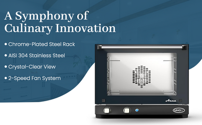 Unox XF023 LINEMICRO Anna 4-Tray Commercial Convection Oven – Manual Electric Baking Oven for Bakery, Café & Cloud Kitchen